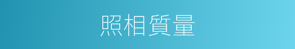 照相質量的同義詞