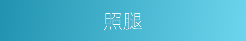 照腿的同义词