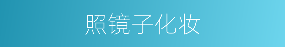 照镜子化妆的同义词