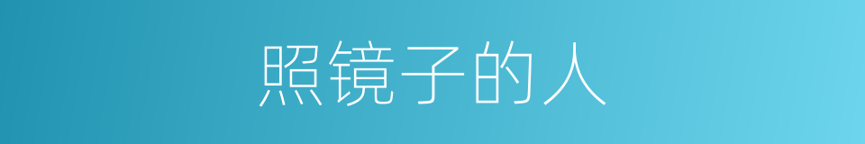 照镜子的人的同义词