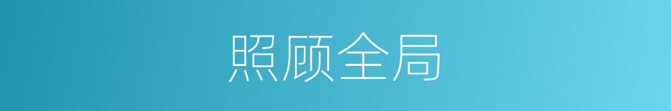 照顾全局的同义词