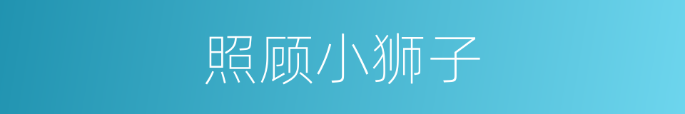 照顾小狮子的同义词