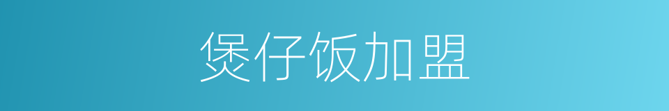 煲仔饭加盟的同义词
