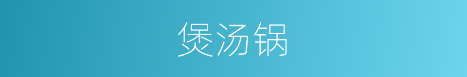 煲汤锅的同义词