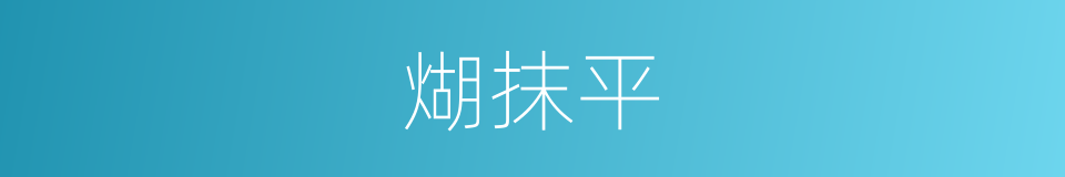 煳抹平的同义词