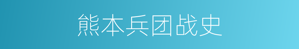 熊本兵团战史的同义词