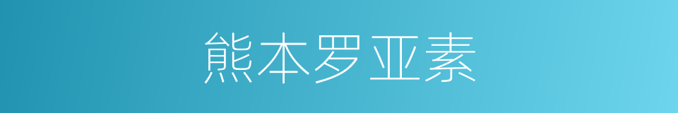 熊本罗亚素的同义词