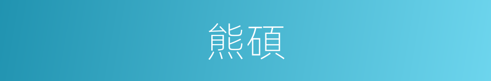 熊碩的同義詞