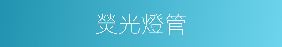 熒光燈管的同義詞