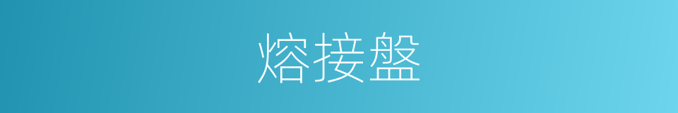 熔接盤的同義詞