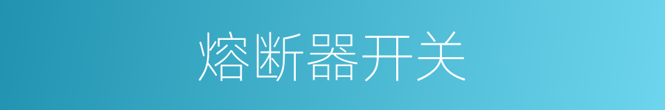 熔断器开关的同义词