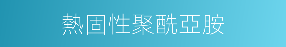 熱固性聚酰亞胺的同義詞