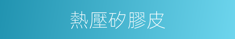 熱壓矽膠皮的同義詞