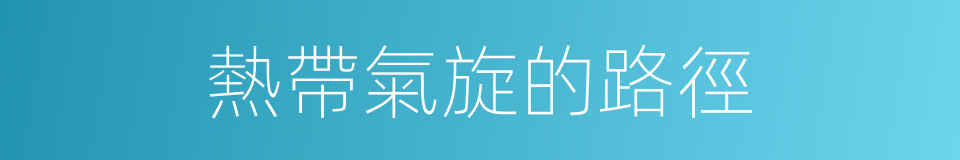 熱帶氣旋的路徑的同義詞