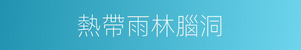 熱帶雨林腦洞的同義詞