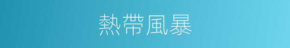 熱帶風暴的意思