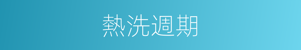 熱洗週期的同義詞