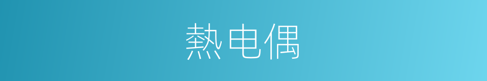 熱电偶的同義詞