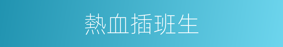 熱血插班生的同義詞