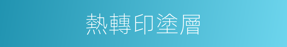 熱轉印塗層的同義詞