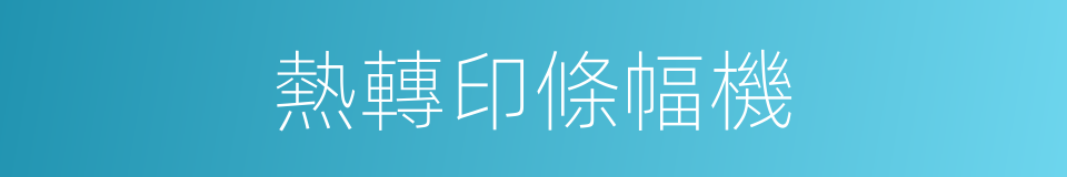 熱轉印條幅機的同義詞