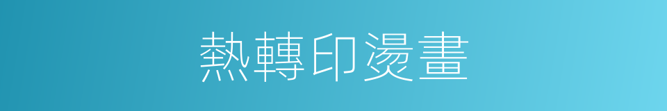 熱轉印燙畫的同義詞