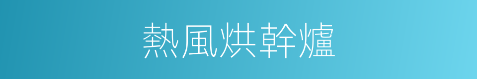 熱風烘幹爐的同義詞