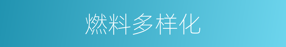 燃料多样化的同义词