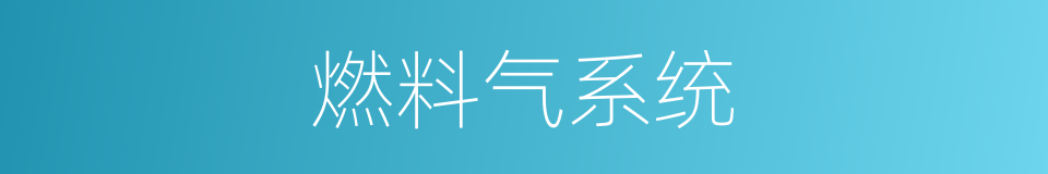 燃料气系统的同义词