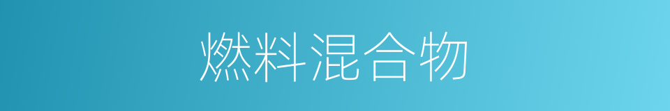 燃料混合物的同义词