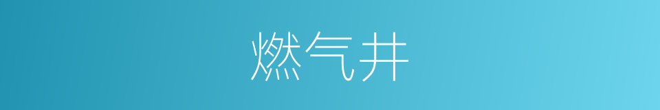 燃气井的同义词