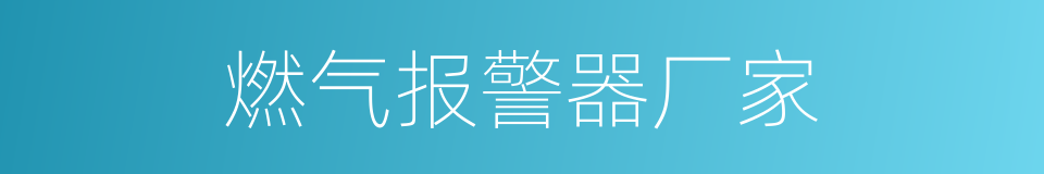 燃气报警器厂家的同义词