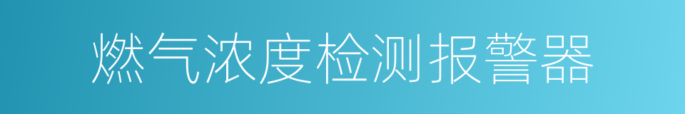 燃气浓度检测报警器的同义词