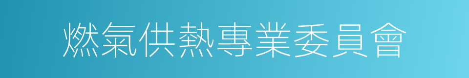 燃氣供熱專業委員會的同義詞