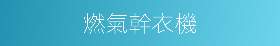 燃氣幹衣機的同義詞