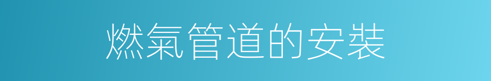 燃氣管道的安裝的同義詞