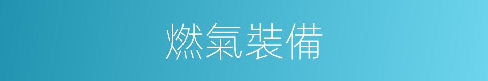 燃氣裝備的同義詞