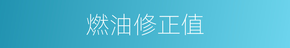 燃油修正值的同义词