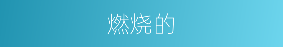 燃烧的的同义词