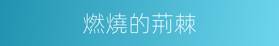 燃燒的荊棘的同義詞