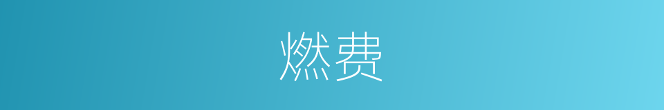 燃费的同义词