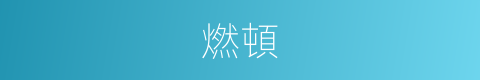 燃頓的同義詞
