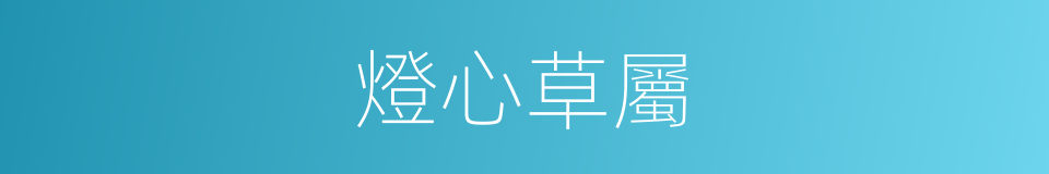 燈心草屬的同義詞