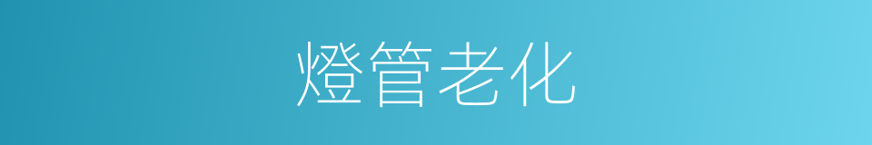 燈管老化的同義詞