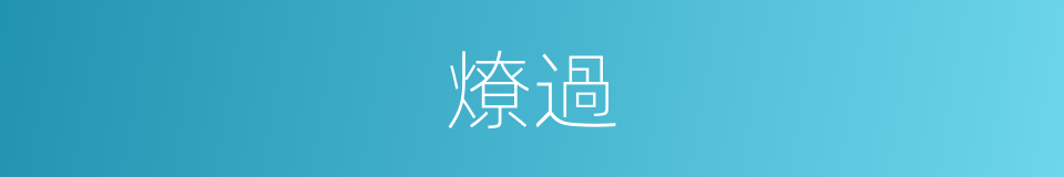 燎過的同義詞