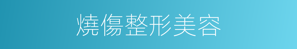 燒傷整形美容的同義詞