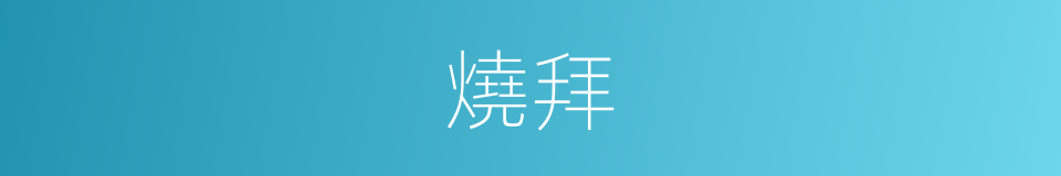 燒拜的同義詞