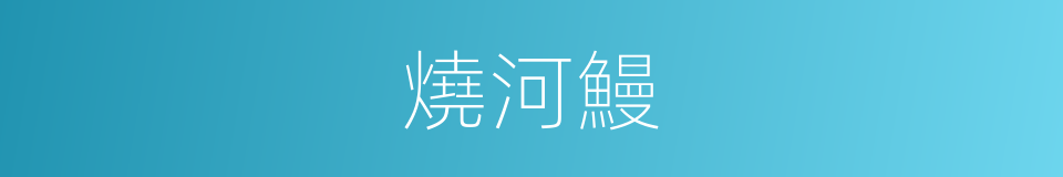 燒河鰻的同義詞
