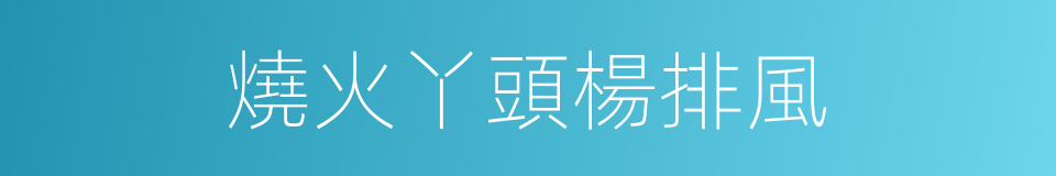燒火丫頭楊排風的同義詞