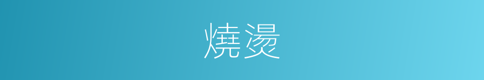 燒燙的同義詞